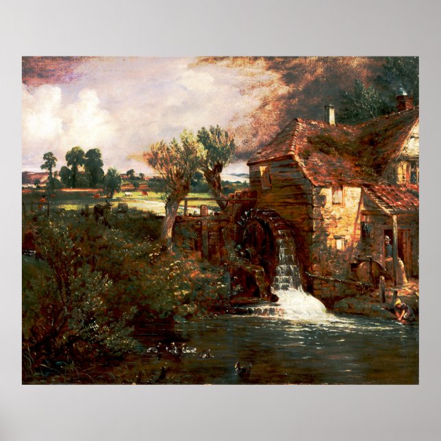 Affiches John Constable - Parham Mill (Modifié) (Devant)