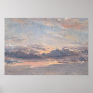 Affiches John Constable - Une étude sur le nuage, coucher d