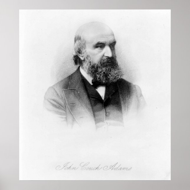 Affiches John Couch Adams, gravé par George J. Stodart (Devant)