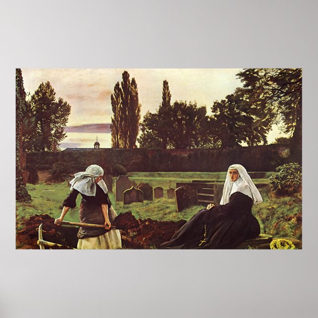 Affiches John Everett Millais La Vale du repos (Devant)
