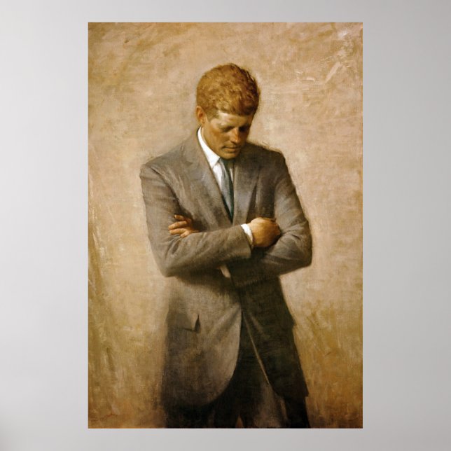 Affiches John F Kennedy Portrait officiel par Aaron Shikler (Devant)
