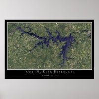 John Kerr Lake Virginie - Satellite Caroline du No