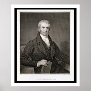 Affiches John Marshall (1755-1835), gravé par Asher Brown