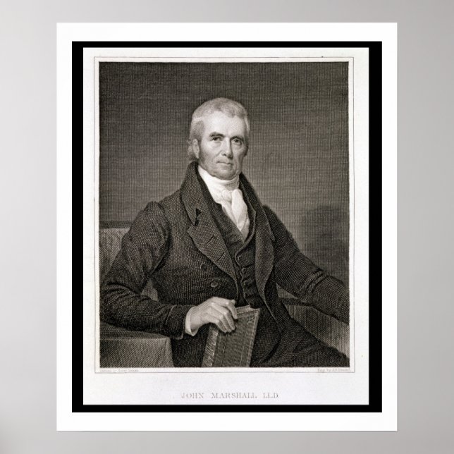 Affiches John Marshall (1755-1835), gravé par Asher Brown (Devant)