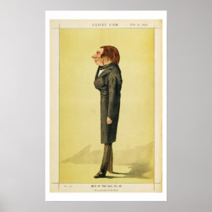 Affiches John Ruskin (1819-1900), caricature by Cecioni fro