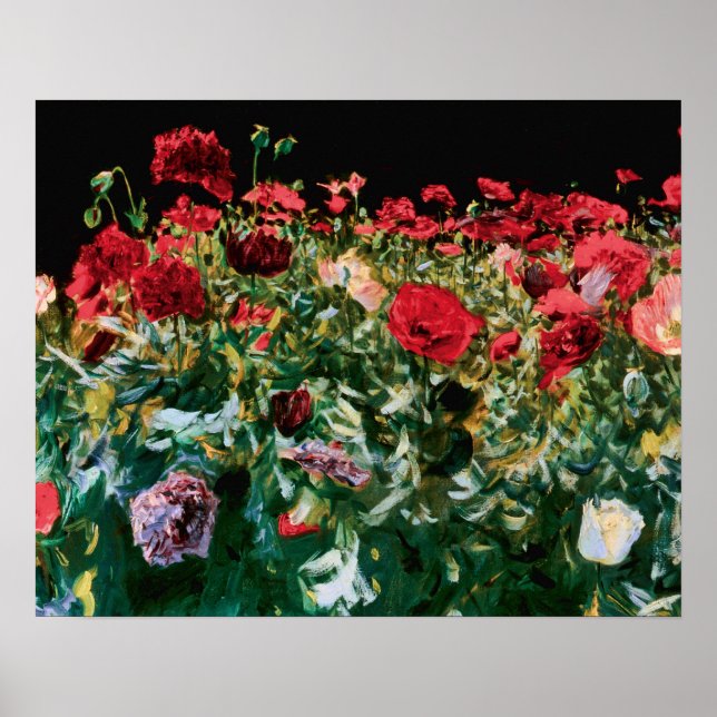 Affiches John Singer Sargent Poppies Art (Devant)