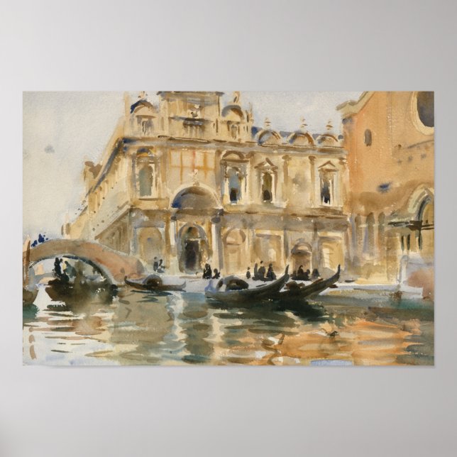 Affiches John Singer Sargent - Rio dei Mendicanti, Venice (Devant)