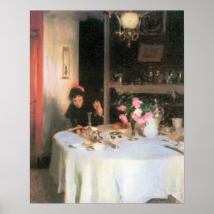 Affiches John Singer Sargent - Table de petit déjeuner