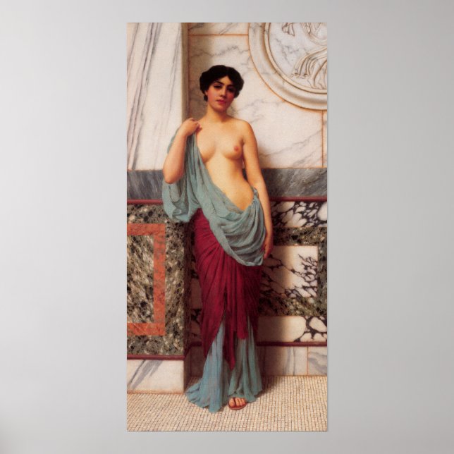 Affiches John William Godward - Au Thermae (Devant)