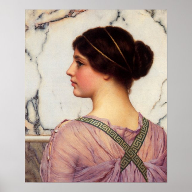 Affiches John William Godward - Un grecier charmant (Devant)