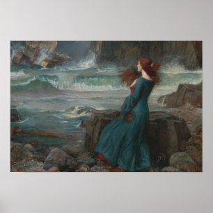 Affiches John William Waterhouse - Miranda - La tempête