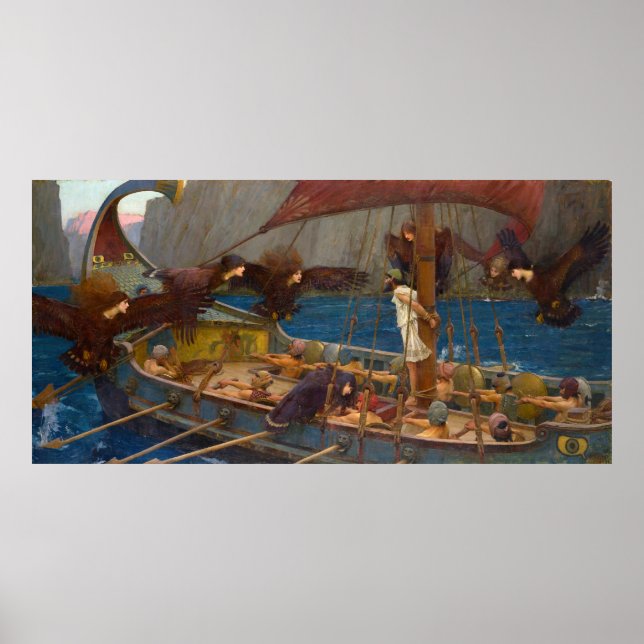 Affiches John William Waterhouse - Ulysses et Sirens (Devant)