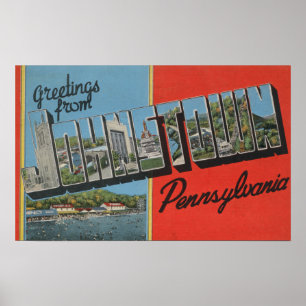 Affiches Johnstown, Pennsylvanie - grandes scènes de lettr