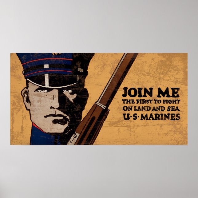 Affiches Joignez-vous à moi Land Sea US Marines (Devant)