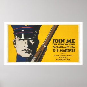 Affiches Join me - U.S. Marines