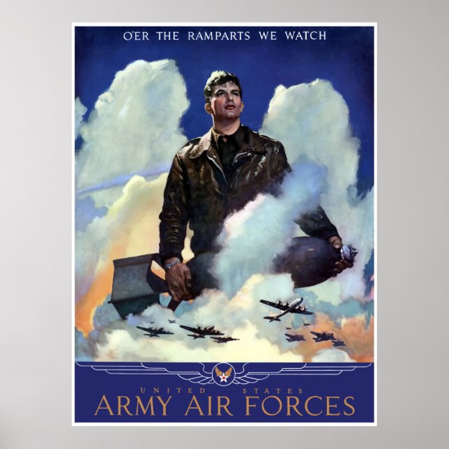 Affiches Join The Army Air Forces -- Border (Devant)