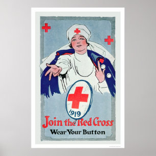 Affiches Join the Red Cross - Wear your Button (US00028)