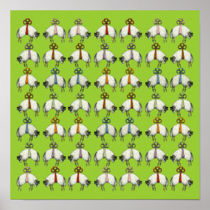 Affiches Joli Bow Sheep CHANGE DE COULEUR~ Papier d'envelop