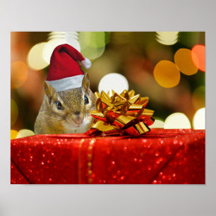 Affiches Joli Noël Chipmunk