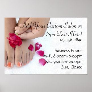 Affiches Joli salon de pédicure rose Fuchsia