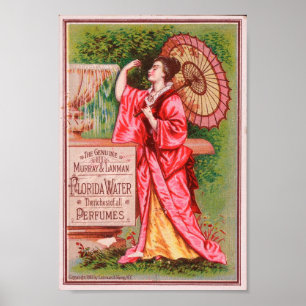 Affiches Jolie annonce pour l'eau de la Floride