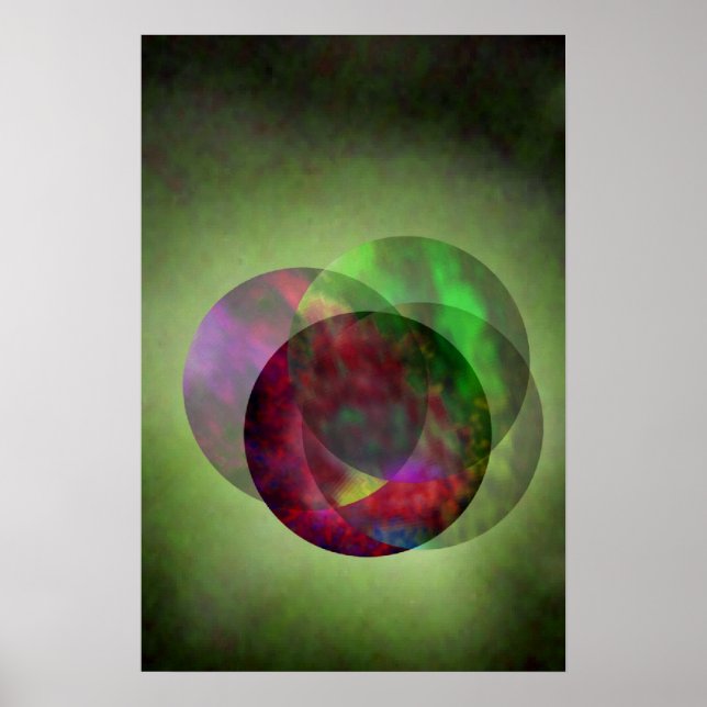 Affiches Jolie Galaxie verte (Devant)