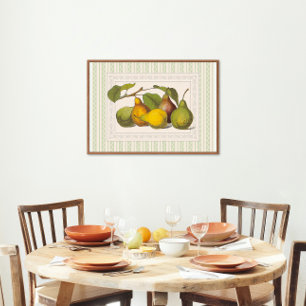 Affiches Jolie illustration victorienne de poires