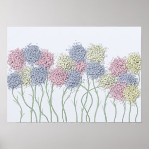 Affiches Jolies Fleurs colorées Pastel