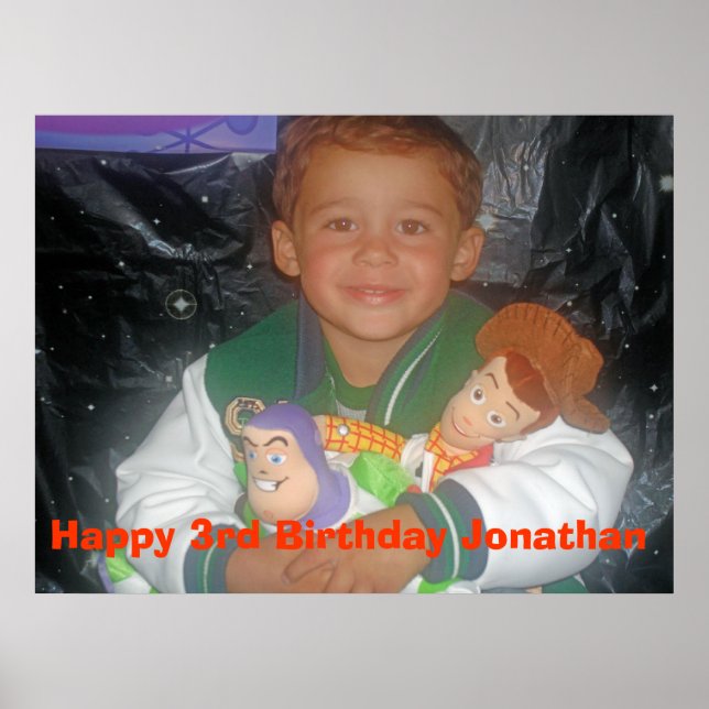 Affiches Jonathan 3e anniversaire Buzz (Devant)