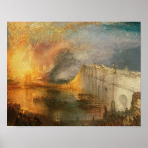 Affiches Joseph Mallord William Turner - L'incendie du