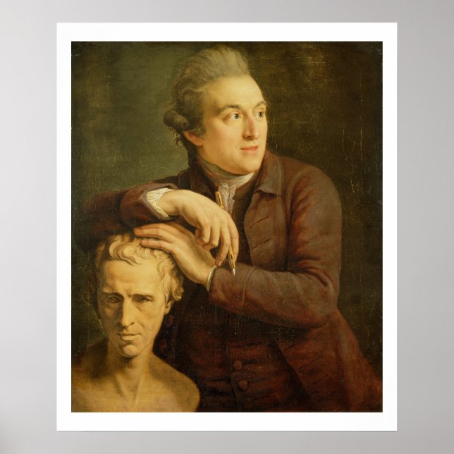 Affiches Joseph Nollekens (1737-1823) avec son buste de Lau (Devant)