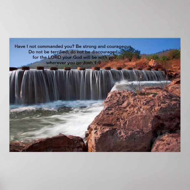 Affiches Josh 1:9 Ne vous ai-je pas commandé (Devant)