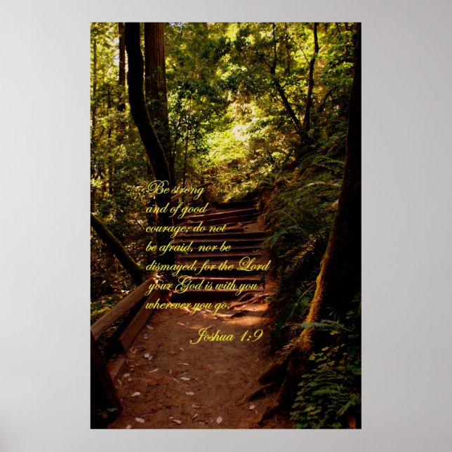 Affiches Joshua 1:9 N'ayez pas peur (Devant)
