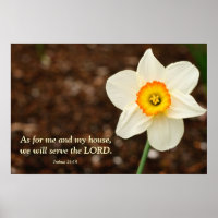 Joshua 24:15 Bible Verse Daffodil