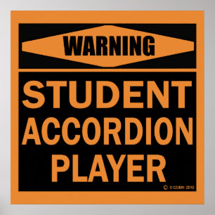Affiches Joueur d'accordéon d'étudiant