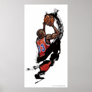 Affiches Joueur de basket-ball tenant une balle