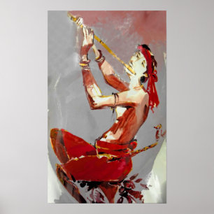 Affiches Joueur de cannelure/musicien