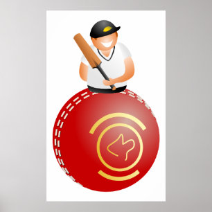 Affiches Joueur de cricket