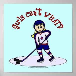 Affiches Joueuse de hockey Blonde Girls