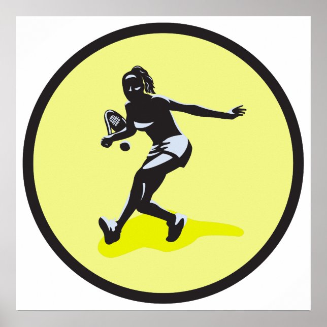 Affiches joueuse de tennis (Devant)