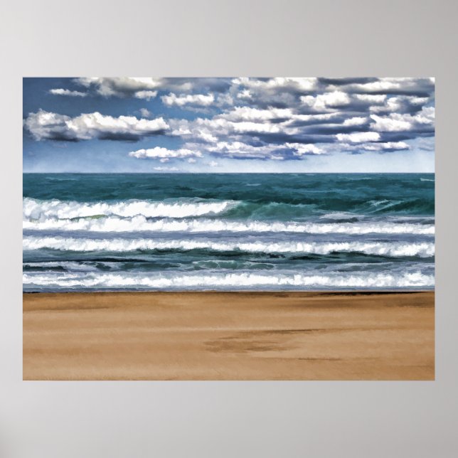 Affiches Jour de la plage déserte (Devant)