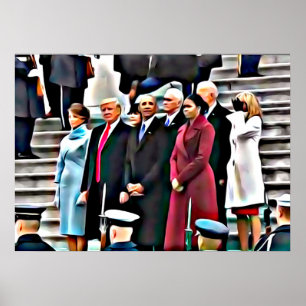 Affiches Jour de l'investiture Président Obama & Donald Tru