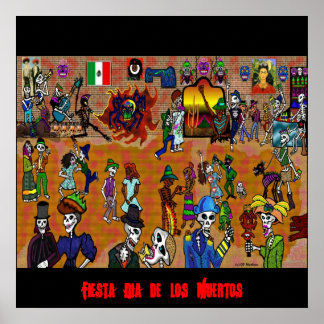 Affiches jour des morts2, Fiesta Dia de los Muertos