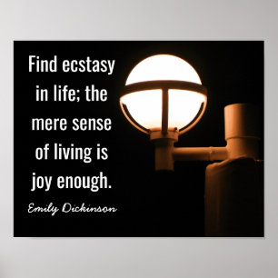 Affiches Joy Enough — Citation d'Emily Dickinson - Art Prin