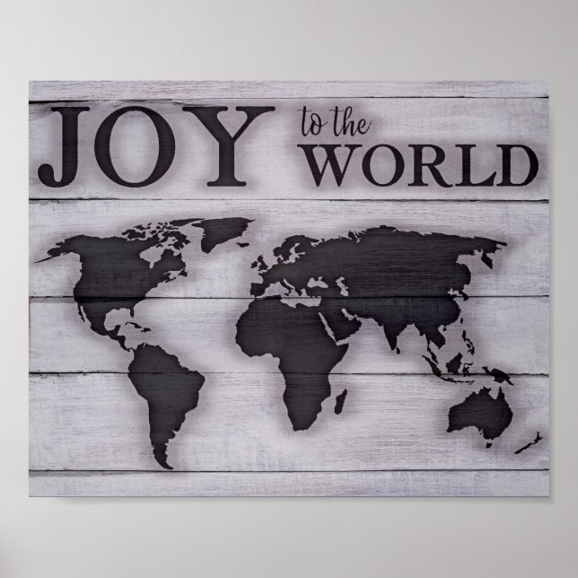 Affiches Joy to the World Map Imprimer (Devant)