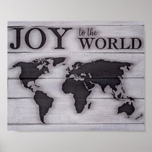 Affiches Joy to the World Map Imprimer