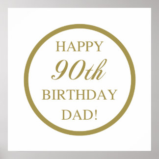Affiches Joyeux 90e anniversaire papa