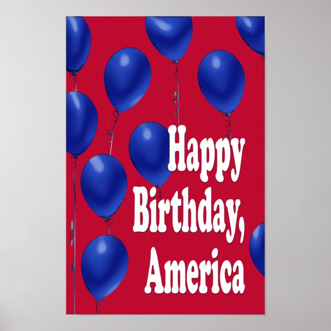 Affiches Joyeux anniversaire, Amérique Imprimer (Devant)