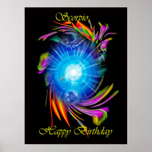 Affiches Joyeux Anniversaire Scorpio - Skorpion