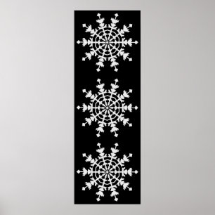 Affiches Joyeux Noël - Cristal de glace - Flake de neige